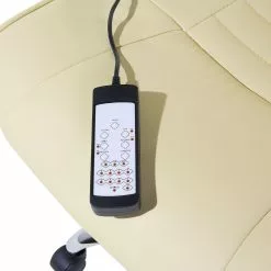 Beliani Sillón De Masaje De Piel Sintética Beige Claro/negro/plateado COMFORT II -Sillas Ventas undef src sa picid 793110 type whitesh image scaled