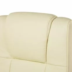 Beliani Sillón De Masaje De Piel Sintética Beige Claro/negro/plateado COMFORT II -Sillas Ventas undef src sa picid 793111 type whitesh image scaled