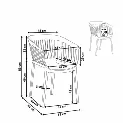 Beliani Silla De Comedor Blanca DALLAS -Sillas Ventas undef src sa picid 794693 type whitesh image scaled