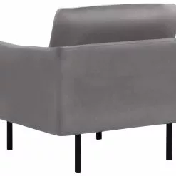 Beliani Sillón De Terciopelo Gris VINTERBRO -Sillas Ventas undef src sa picid 798499 type whitesh image scaled