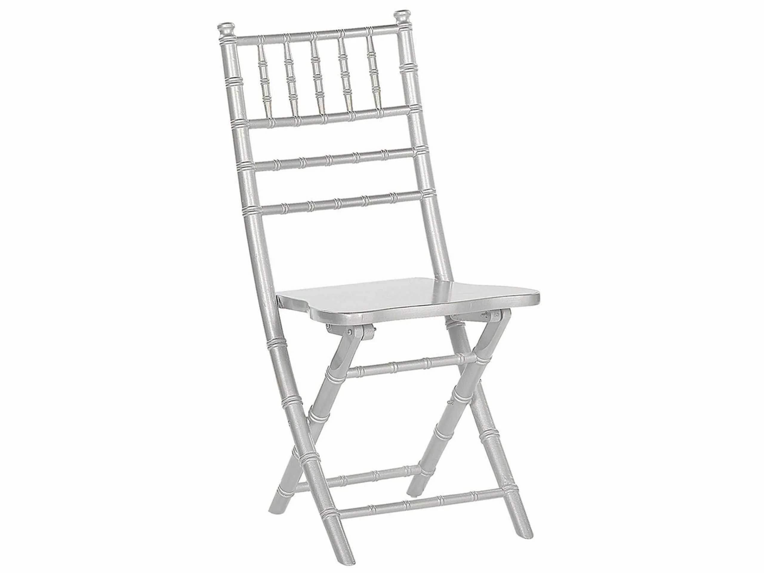 Beliani Conjunto De 4 Sillas De Madera De Haya Plateado MACHIAS 5 Beliani Conjunto De 4 Sillas De Madera De Haya Plateado MACHIAS - Imagen 3