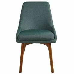 Beliani Conjunto De 2 Sillas De Comedor De Poliéster Verde Oscuro/madera Oscura MELFORT -Sillas Ventas undef src sa picid 799990 type whitesh image scaled