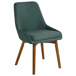 Beliani Conjunto De 2 Sillas De Comedor De Poliéster Verde Oscuro/madera Oscura MELFORT -Sillas Ventas undef src sa picid 799991 type whitesh image scaled