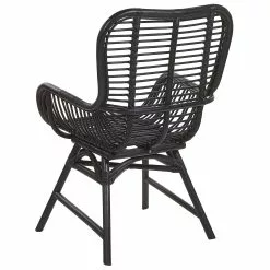 Beliani Silla De Comedor De Ratán Negro TOGO -Sillas Ventas undef src sa picid 801312 type whitesh image scaled