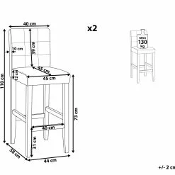 Beliani Conjunto De 2 Sillas De Bar De Piel Sintética Marrón/madera Oscura MADISON 21 Beliani Conjunto De 2 Sillas De Bar De Piel Sintética Marrón/madera Oscura MADISON -Sillas Ventas undef src sa picid 801895 type whitesh image scaled
