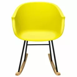 Beliani Silla Mecedora Amarillo/negro/madera Clara HARMONY -Sillas Ventas undef src sa picid 801962 type whitesh image scaled