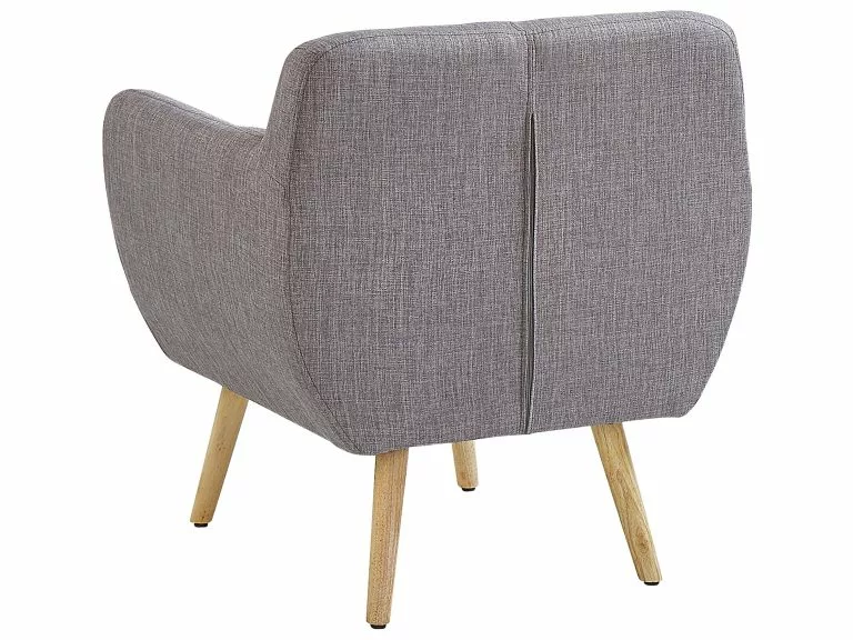 Beliani Sillón Tapizado Gris MELBY - Imagen 8