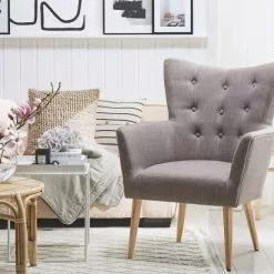 Beliani Sillón Tapizado Gris ANGEN 13 Beliani Sillón Tapizado Gris ANGEN -Sillas Ventas undef src sa picid 802387 type color image scaled