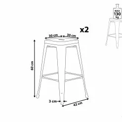 Beliani Conjunto De 2 Taburetes De Metal Negro/dorado 60 Cm CABRILLO 17 Beliani Conjunto De 2 Taburetes De Metal Negro/dorado 60 Cm CABRILLO -Sillas Ventas undef src sa picid 802507 type whitesh image scaled