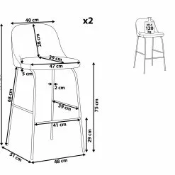 Beliani Conjunto De 2 Sillas De Bar De Terciopelo Gris Claro/negro NEKOMA 19 Beliani Conjunto De 2 Sillas De Bar De Terciopelo Gris Claro/negro NEKOMA -Sillas Ventas undef src sa picid 802522 type whitesh image scaled