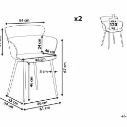 Beliani Conjunto De 2 Sillas De Comedor Negro/madera Clara SUMKLEY 19 Beliani Conjunto De 2 Sillas De Comedor Negro/madera Clara SUMKLEY -Sillas Ventas undef src sa picid 802888 type whitesh image scaled