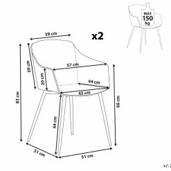 Beliani Conjunto De 2 Sillas De Comedor Negras FONDA 17 Beliani Conjunto De 2 Sillas De Comedor Negras FONDA -Sillas Ventas undef src sa picid 802969 type whitesh image scaled