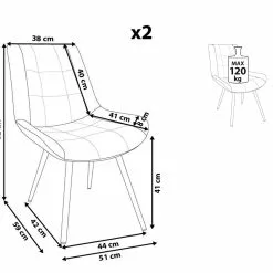 Beliani Conjunto De 2 Sillas De Comedor De Terciopelo Azul Turquesa/negro MELROSE -Sillas Ventas undef src sa picid 802998 type whitesh image scaled