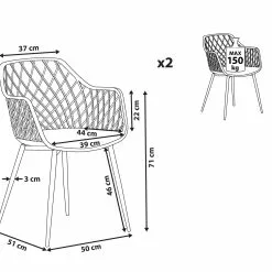 Beliani Conjunto De 2 Sillas De Comedor Negro/madera Clara NASHUA -Sillas Ventas undef src sa picid 805000 type whitesh image scaled