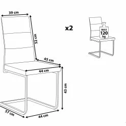 Beliani Conjunto De 2 Sillas De Comedor De Terciopelo Azul/plateado ROCKFORD -Sillas Ventas undef src sa picid 805390 type whitesh image scaled