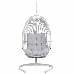 Beliani Silla Colgante De Ratán Gris Claro Con Soporte SESIA 17 Beliani Silla Colgante De Ratán Gris Claro Con Soporte SESIA -Sillas Ventas undef src sa picid 806059 type whitesh image scaled