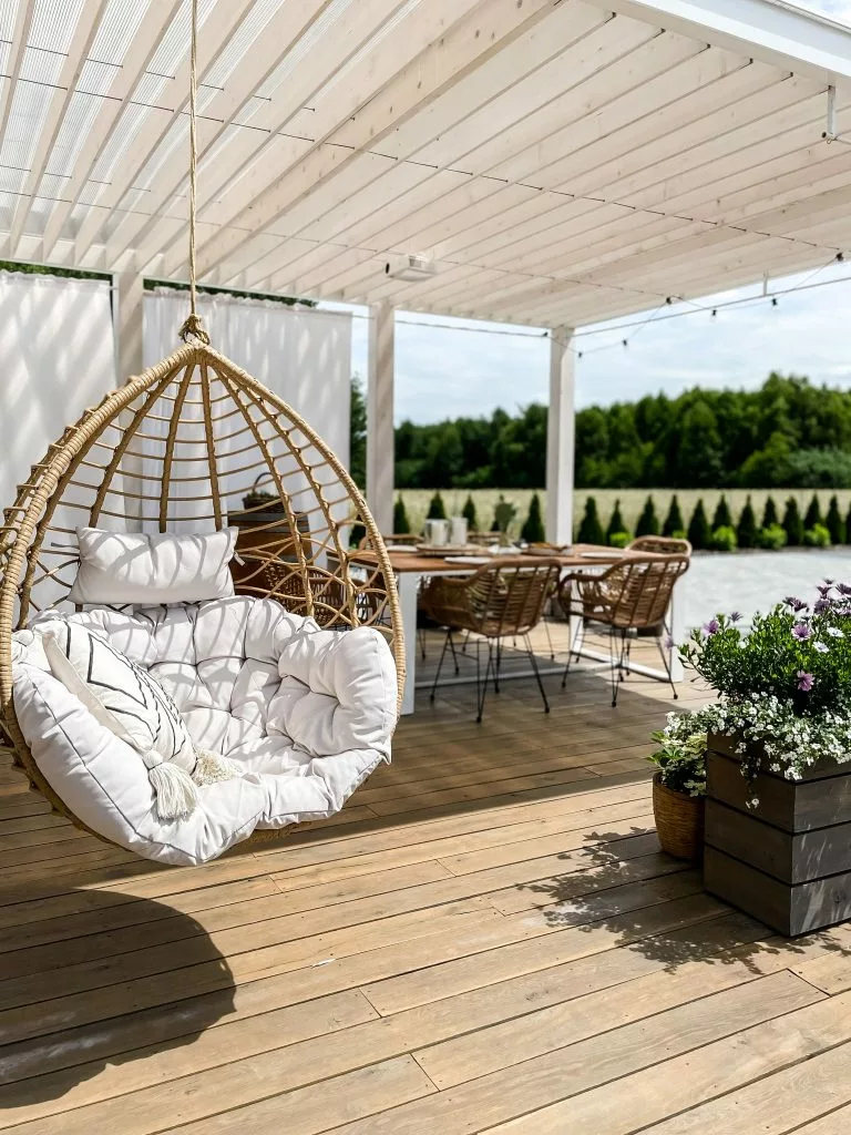 Beliani Silla Colgante Con Soporte De Ratán Beige/natural/negro ARSITA 11 Beliani Silla Colgante Con Soporte De Ratán Beige/natural/negro ARSITA - Imagen 9