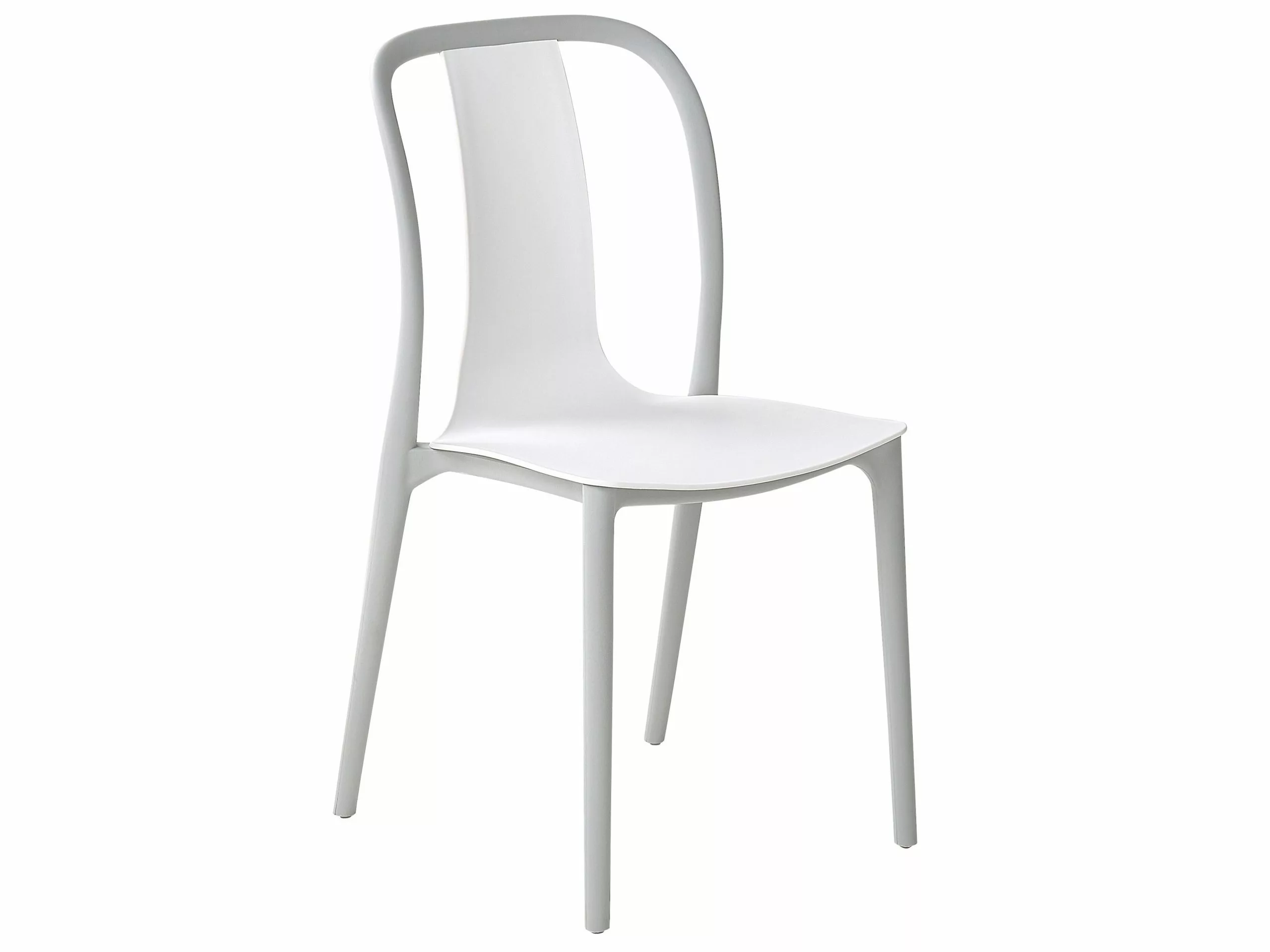 Beliani Conjunto De 6 Sillas De Jardín Blanco/gris Claro SPEZIA - Imagen 5