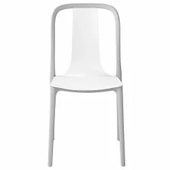 Beliani Conjunto De 6 Sillas De Jardín Blanco/gris Claro SPEZIA -Sillas Ventas undef src sa picid 808243 type whitesh image scaled