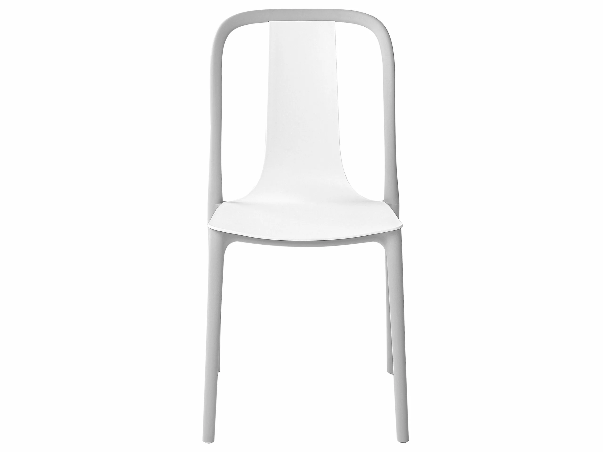 Beliani Conjunto De 6 Sillas De Jardín Blanco/gris Claro SPEZIA - Imagen 6