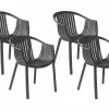 Beliani Conjunto De 4 Sillas De Jardín Negras NAPOLI -Sillas Ventas undef src sa picid 808373 type whitesh image