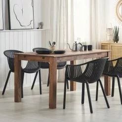 Beliani Conjunto De 4 Sillas De Jardín Negras NAPOLI -Sillas Ventas undef src sa picid 808391 type whitesh image scaled