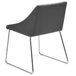 Beliani Conjunto De 2 Sillas De Comedor De Piel Sintética Gris/plateado ARCATA -Sillas Ventas undef src sa picid 808631 type whitesh image scaled