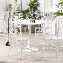 Beliani Conjunto De 2 Sillas De Comedor Transparentes CLARION -Sillas Ventas undef src sa picid 809075 type color image scaled