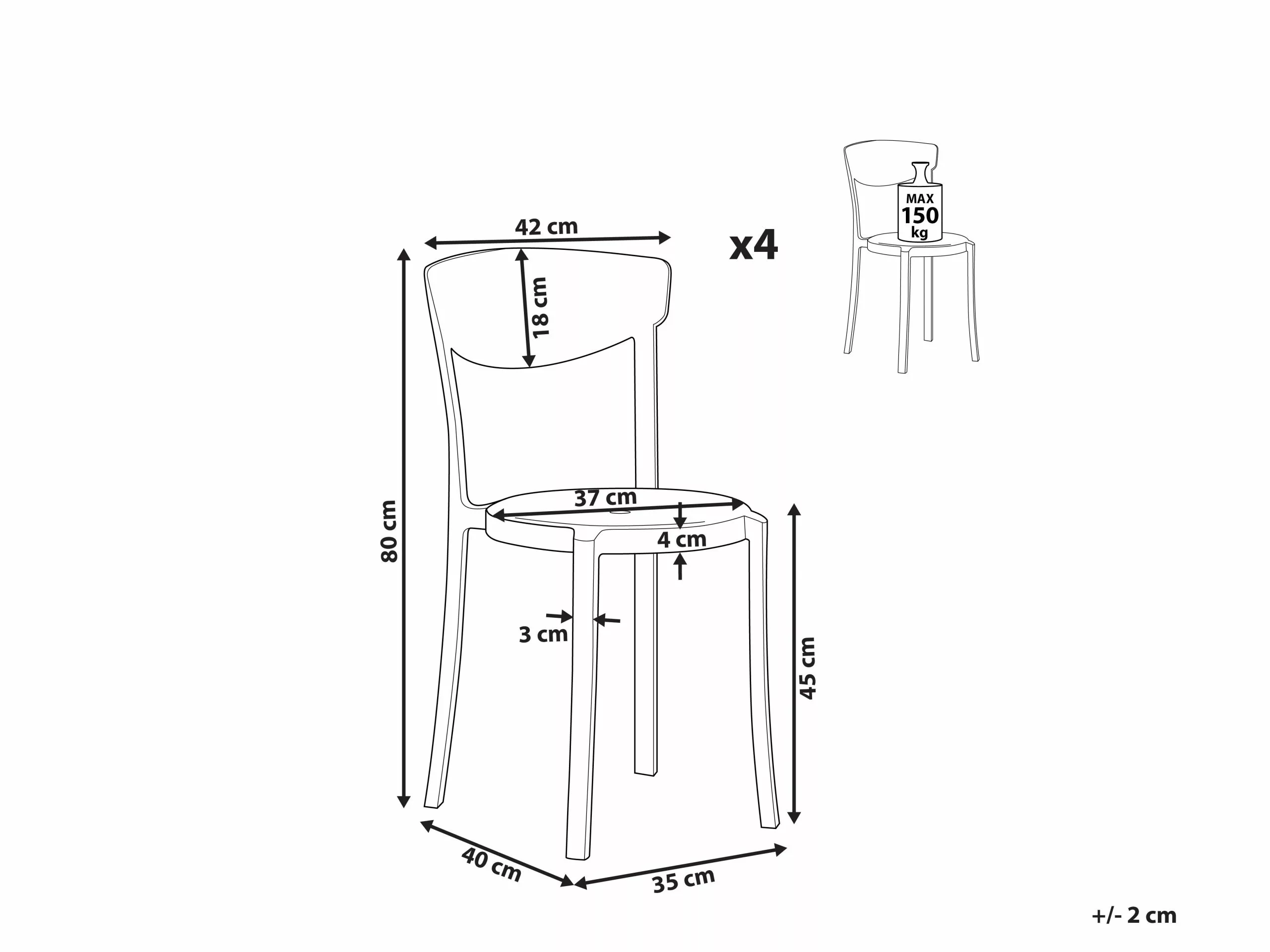 Beliani Conjunto De 4 Sillas De Comedor Azul Turquesa VIESTE 12 Beliani Conjunto De 4 Sillas De Comedor Azul Turquesa VIESTE - Imagen 10