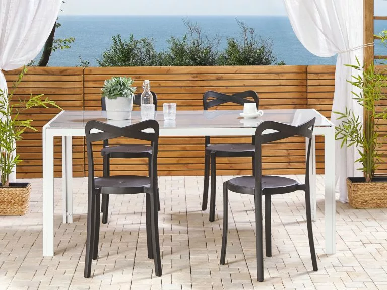 Beliani Conjunto De 4 Sillas De Comedor Negras CAMOGLI 4 Beliani Conjunto De 4 Sillas De Comedor Negras CAMOGLI - Imagen 2