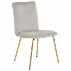 Beliani Conjunto De 2 Sillas De Comedor De Terciopelo Gris/dorado RUBIO -Sillas Ventas undef src sa picid 810418 type whitesh image scaled