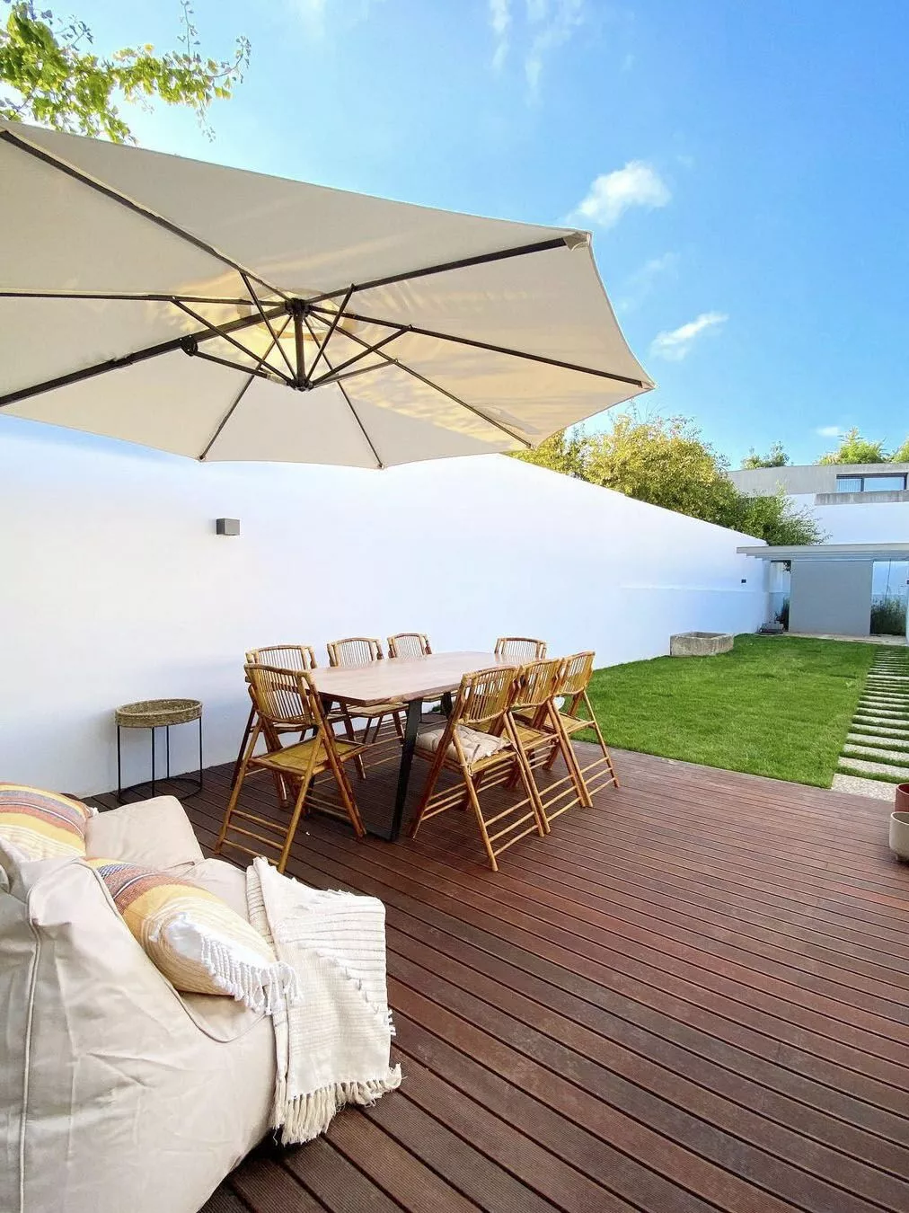 Beliani Conjunto De 4 Sillas De Comedor De Madera De Bambú Marrón TRENTOR 7 Beliani Conjunto De 4 Sillas De Comedor De Madera De Bambú Marrón TRENTOR - Imagen 5