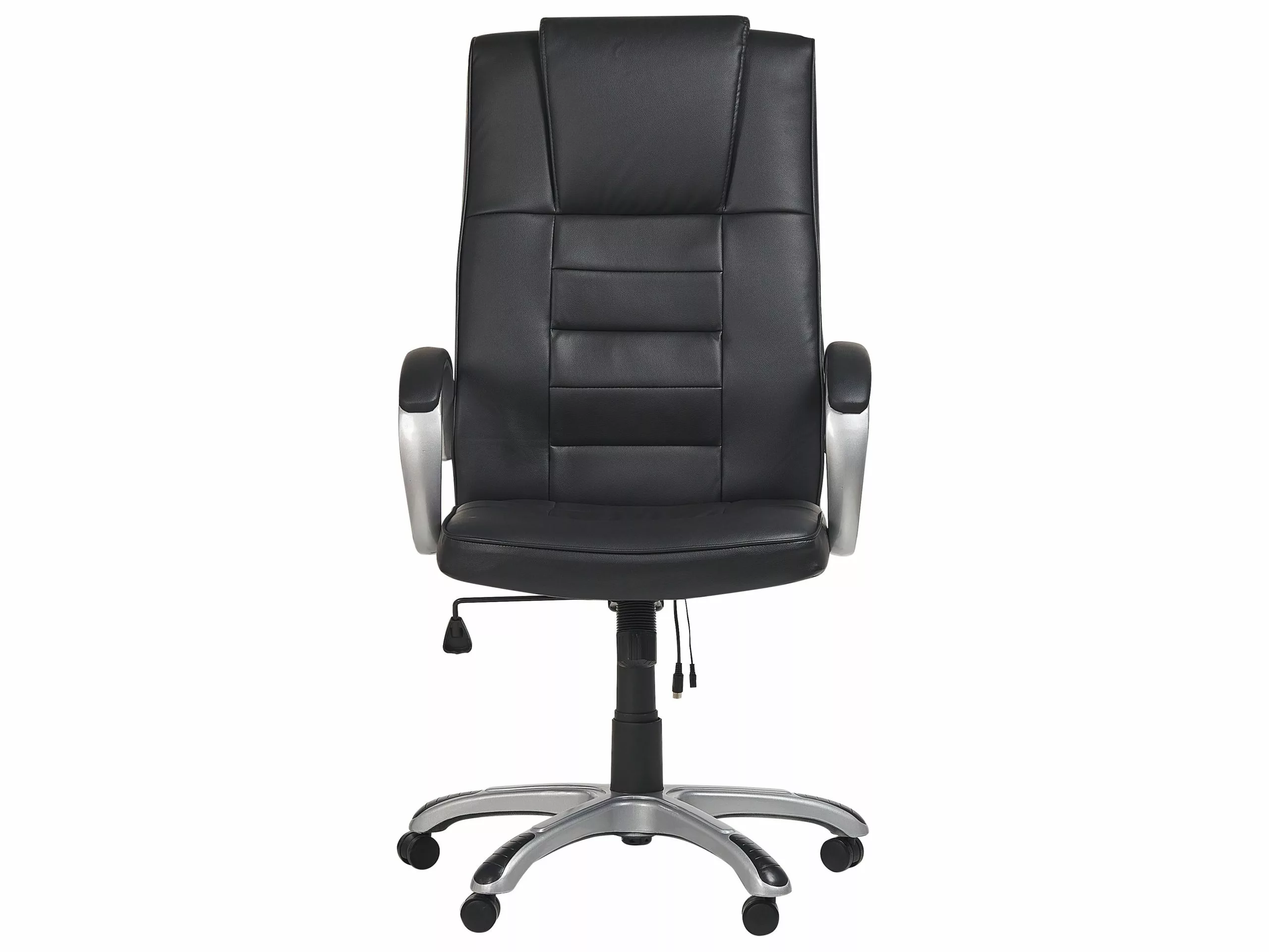 Beliani Sillón De Masaje De Piel Sintética Negro/plateado GRANDEUR II 9 Beliani Sillón De Masaje De Piel Sintética Negro/plateado GRANDEUR II - Imagen 7