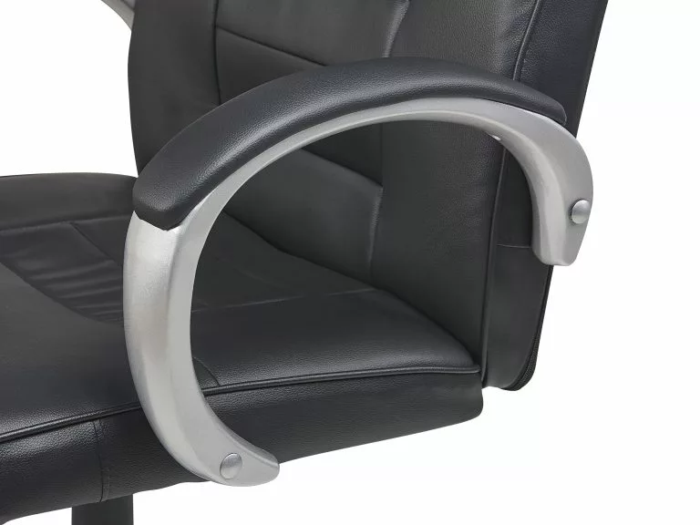 Beliani Sillón De Masaje De Piel Sintética Negro/plateado GRANDEUR II 12 Beliani Sillón De Masaje De Piel Sintética Negro/plateado GRANDEUR II - Imagen 10