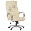 Beliani Sillón De Masaje De Piel Sintética Beige/plateado GRANDEUR II -Sillas Ventas undef src sa picid 816140 type whitesh image