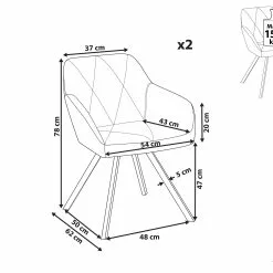 Beliani Conjunto De 2 Sillas De Comedor De Poliéster Gris Oscuro/negro MONEE -Sillas Ventas undef src sa picid 816612 type whitesh image scaled