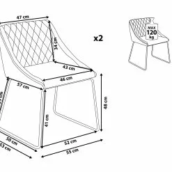 Beliani Conjunto De 2 Sillas De Comedor De Piel Sintética Negro/plateado ARCATA 21 Beliani Conjunto De 2 Sillas De Comedor De Piel Sintética Negro/plateado ARCATA -Sillas Ventas undef src sa picid 816805 type whitesh image scaled