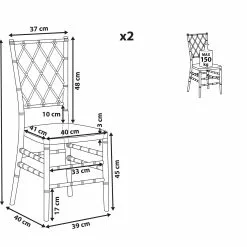 Beliani Conjunto De 2 Sillas De Comedor Transparentes CLARION -Sillas Ventas undef src sa picid 816807 type whitesh image scaled