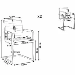 Beliani Conjunto De 2 Sillas De Comedor De Piel Sintética Negra BUFORD 19 Beliani Conjunto De 2 Sillas De Comedor De Piel Sintética Negra BUFORD -Sillas Ventas undef src sa picid 816811 type whitesh image scaled