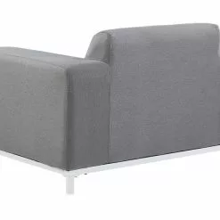 Beliani Conjunto De 2 Sillones De Poliéster Gris/blanco ROVIGO -Sillas Ventas undef src sa picid 816863 type whitesh image scaled