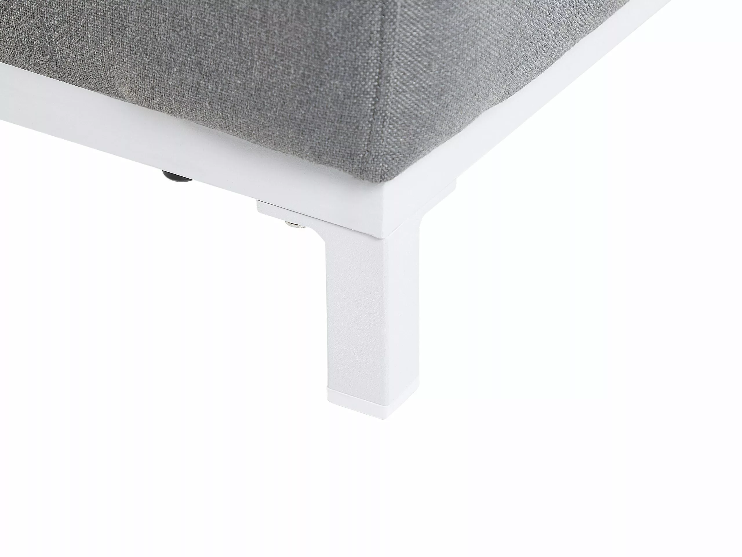 Beliani Conjunto De 2 Sillones De Poliéster Gris/blanco ROVIGO - Imagen 8