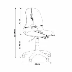 Beliani Silla De Oficina De Poliéster Rosa/blanco MARGUERITE -Sillas Ventas undef src sa picid 817924 type whitesh image scaled