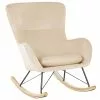 Beliani Silla Mecedora De Terciopelo Beige/madera Clara/negro ELLAN -Sillas Ventas undef src sa picid 822914 type whitesh image