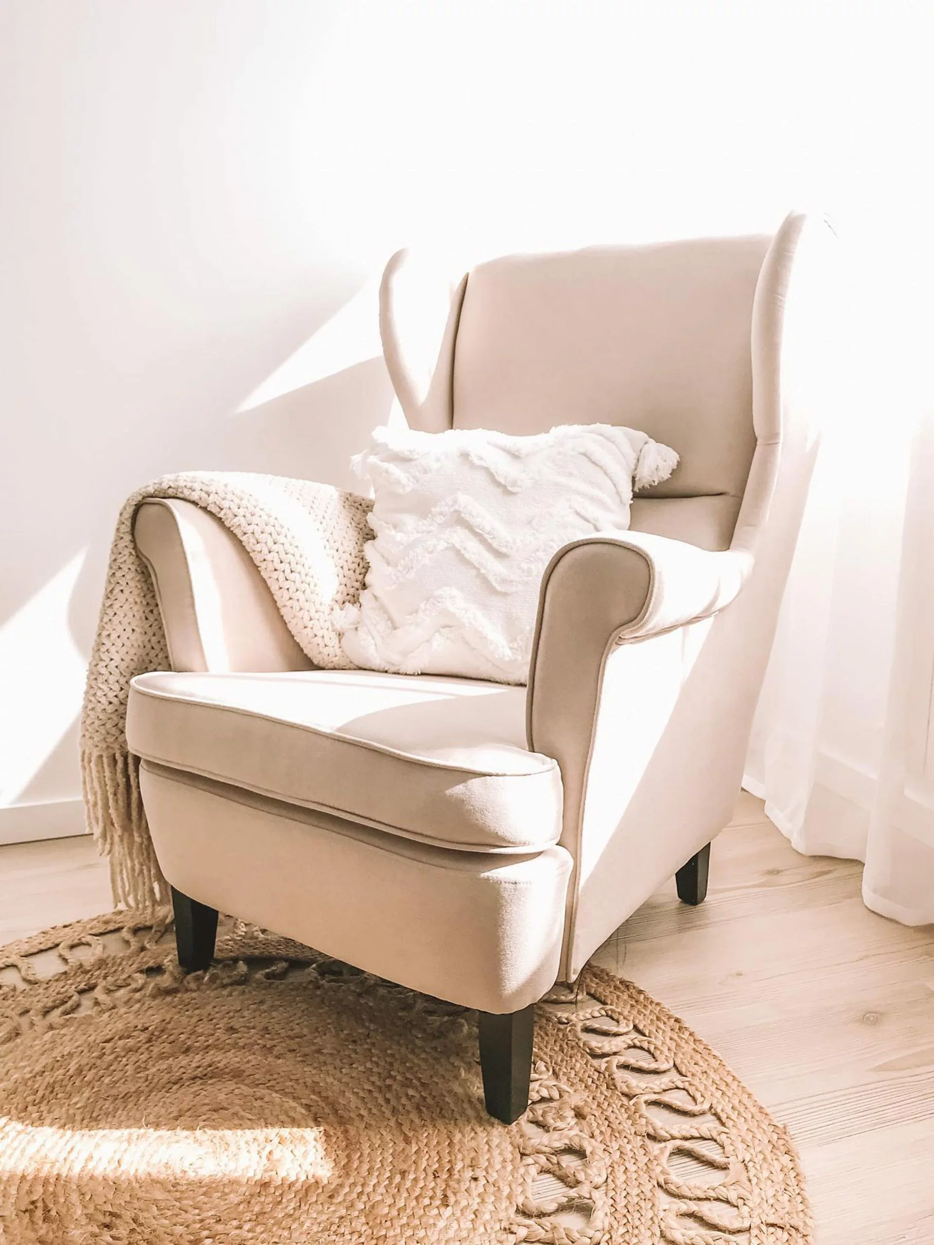 Beliani Sillón De Poliéster Beige Claro/negro ABSON 10 Beliani Sillón De Poliéster Beige Claro/negro ABSON - Imagen 8