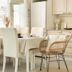 Beliani Silla De Comedor De Ratán Beige/natural/negro CANORA -Sillas Ventas undef src sa picid 827473 type whitesh image scaled