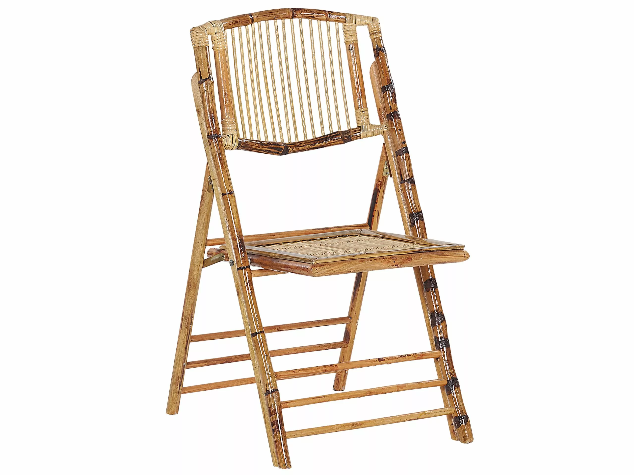 Beliani Conjunto De 4 Sillas De Comedor De Madera De Bambú Marrón TRENTOR 11 Beliani Conjunto De 4 Sillas De Comedor De Madera De Bambú Marrón TRENTOR - Imagen 9