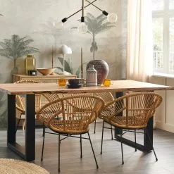 Beliani Silla De Comedor De Ratán Beige/natural SARITA -Sillas Ventas undef src sa picid 833143 type whitesh image scaled