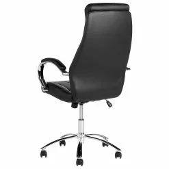Beliani Silla De Oficina Reclinable De Piel Sintética Negro/plateado FORMULA -Sillas Ventas undef src sa picid 834148 type whitesh image scaled