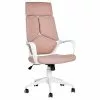 Beliani Silla De Oficina Reclinable De Poliéster Rosa Melocotón/blanco DELIGHT 2 Beliani Silla De Oficina Reclinable De Poliéster Rosa Melocotón/blanco DELIGHT -Sillas Ventas undef src sa picid 834168 type whitesh image