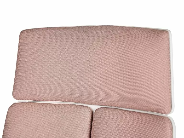 Beliani Silla De Oficina Reclinable De Poliéster Rosa Melocotón/blanco DELIGHT 10 Beliani Silla De Oficina Reclinable De Poliéster Rosa Melocotón/blanco DELIGHT - Imagen 8